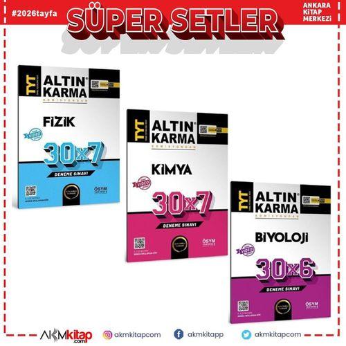 Altın Karma TYT Fizik Kimya ve Biyoloji Deneme Seti 3 Kitap