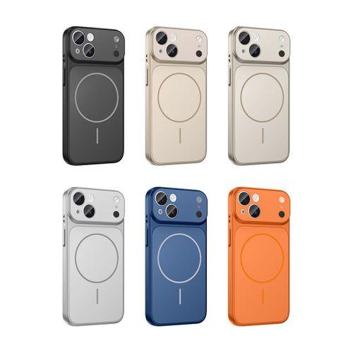 Apple iPhone 14 Kılıf Zore M-Safe Şarj Özellikli Kamera Korumalı Formen Kapak