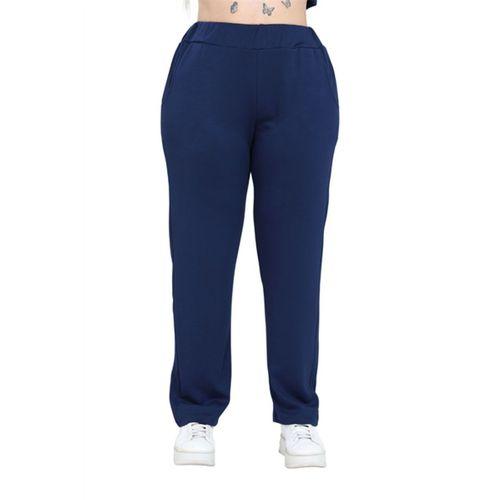 Melsay Butik Büyük Beden Lacivert Modal Kadın Eşofman Takımı