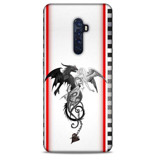 Lopard Oppo Reno 2 Uyumlu Kılıf Tattoo's (49) Ultra Silikon Kılıf Dragon Love
