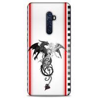 Lopard Oppo Reno 2 Uyumlu Kılıf Tattoo's (49) Ultra Silikon Kılıf Dragon Love