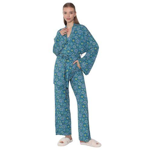 Limissi Viskon Desenli Pijama Yakımı