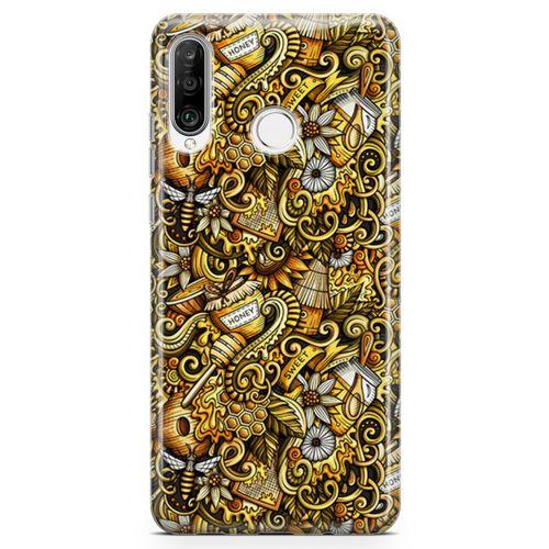 Huawei P30 Lite Kılıf Honey Doodle Arka Kapak Koruma Desenli Full Koruyucu