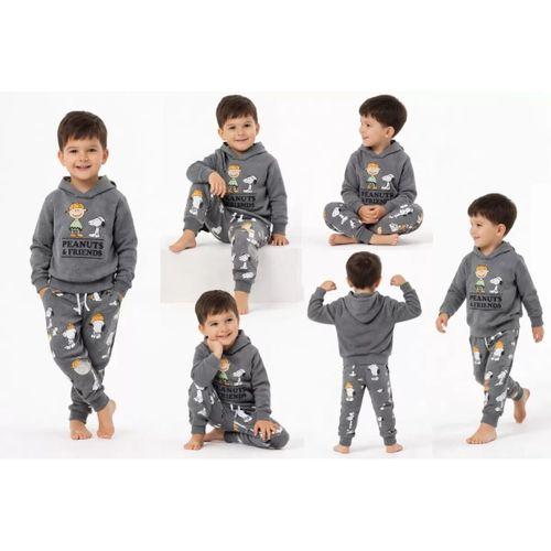 2-5 Yaş Kapşonlu Baskılı 2 Li Çocuk Takımı