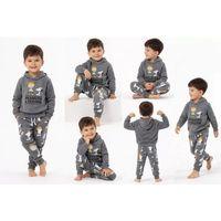 2-5 Yaş Kapşonlu Baskılı 2 Li Çocuk Takımı