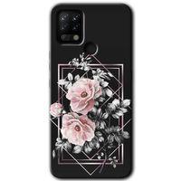 MRCİLETİSİM Tecno Pova Kılıf HD Desen Baskılı Arka Kapak+Temperli Cam - Retro Çiçek 1