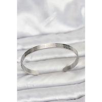 316L Çelik Gümüş Renk Ayetel Kürsi Yazılı Bileklik