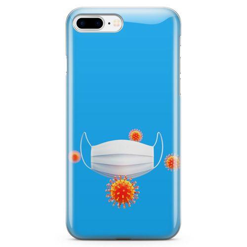 Apple iPhone 7 Plus Kılıf Maske Ve Virusler Arka Kapak Koruma Desenli Full Koruyucu