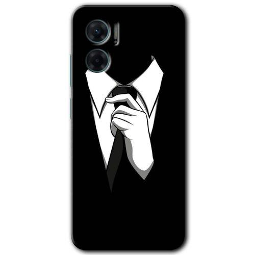 Xiaomi Redmi Note 11E HD Baskılı Kılıf + 9D Tam Ekran Koruyucu - Smokin