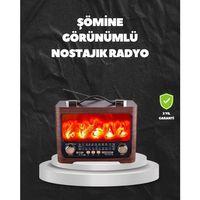 Solar Şarjlı Şömine Işıklı Bluetooth Hoparlör – Radyo, Usb, Tf Kart Destekli