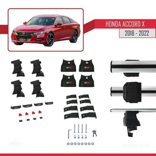 Honda Accord X Sedan 2018-2022 Arası ile uyumlu ACE-4 Ara Atkı Tavan Barı GRİ