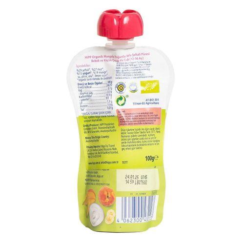 Hipp Organik Mangolu Yoğurtlu Muzlu Şeftali Püresi 100 Gr