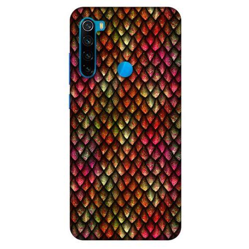 Xiaomi Redmi Note 8 Kılıf Dragons (8) Baskılı Kılıf Ejderha Deri Pembe