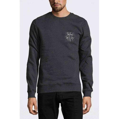 Pink Floyd The Wall Beyaz Metal Baskılı Füme Antrasit Erkek Sweatshirt