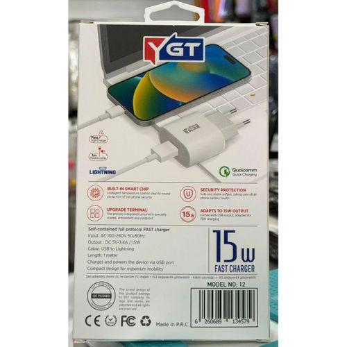YGT+ 15W İPHONE ŞARJ ALETİ KABLO SET