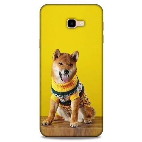 Samsung Galaxy J4 Plus Kılıf Köpek Kıyafetleri (24) Darbe Emici Kılıf Shiba Inu Kazak