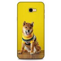 Samsung Galaxy J4 Plus Kılıf Köpek Kıyafetleri (24) Darbe Emici Kılıf Shiba Inu Kazak