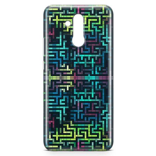 Huawei Mate 20 Lite Kılıf Labirent Colorful Arka Kapak Koruma Desenli Full Koruyucu