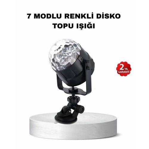 Müzik Ritmine Duyarlı Renkli Disko Topu – 7 Modlu Işıklı Parti Lambası