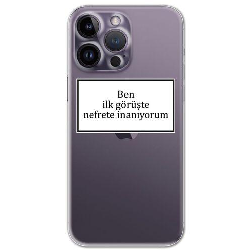 Iphone 14 Pro Kılıf HD Yazı Baskılı Silikon Arka Kapak - Yazı 13