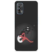 Oppo Realme 7 Pro Kılıf Depresyon (34) Slim Armor Kılıf Yeşil Fuşya