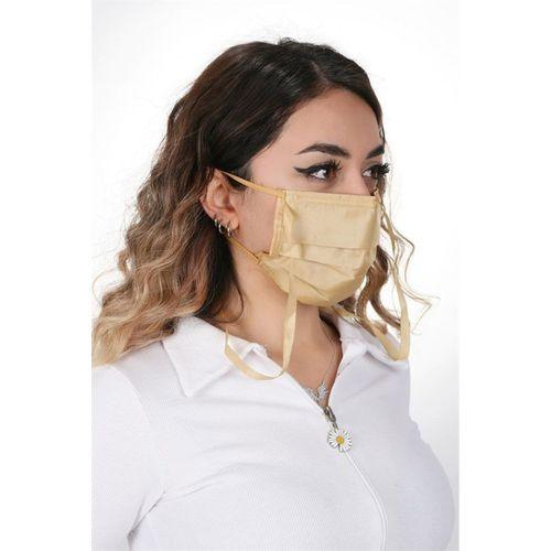 Gümüş İyonlu Boyundan Askılı Yıkanabilir Düz Renkli Maske