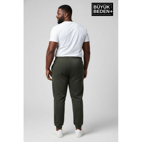 Erkek Büyük Beden BROOKLYN Baskılı Paça Lastikli Rahat Kesim Jogger İnce Eşofman Altı SPR26BEA951-2