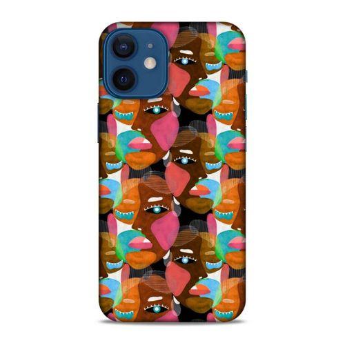 Lopard Apple iPhone 12 Mini Uyumlu Kılıf Sürreal Yüzler ♀ (7) Telefon Kılıfı Baskılı