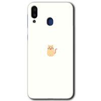 Potkal Hediye Fabrikası Samsung Galaxy M20 Kılıf HD Desen Baskılı Arka Kapak - Cat Minimalism
