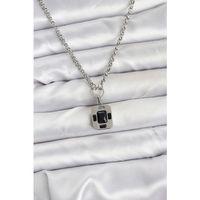 316L Çelik Zincir Gümüş Renk Vintage Model Kadın Kolye