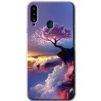 Potkal Hediye Fabrikası Samsung Galaxy A20s Kılıf HD Desen Baskılı Arka Kapak - Wash Red Wall