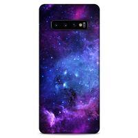 Samsung Galaxy S10 Plus Uyumlu Kılıf Mor Delisi (6) Silikon Kılıf Yıldızlar