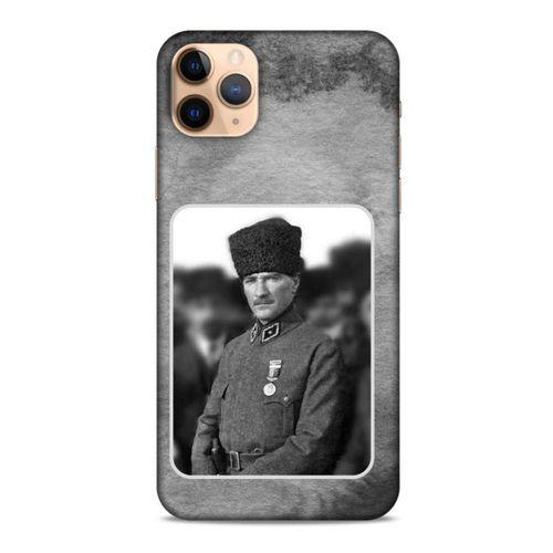 Apple Iphone 11 Pro Kılıf Atatürk (38) Neo Hybrid Kılıf Antrasit Taş