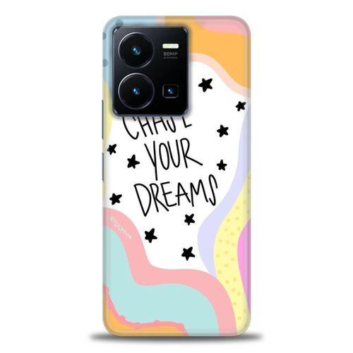Vivo Y35 Kılıf HD Baskılı Kılıf - Chase Your Dreams + Tam Ekran Koruyucu