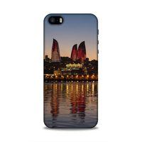 Apple iPhone SE Uyumlu Kılıf Azarbaijan (28) Arka Kapak Alov Kuleleri