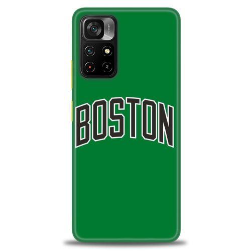Xiaomi Poco M4 Pro 5G Kılıf HD Baskılı Kılıf - Boston Yeşil + Tam Ekran Koruyucu