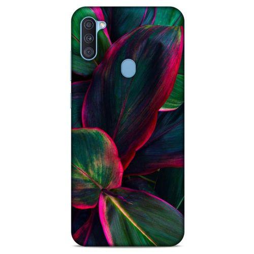 Lopard Samsung Galaxy A11 Uyumlu Kılıf Bahar (25) Antişok Kapak Fuşya Yeşil