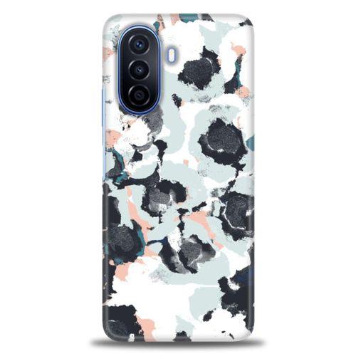 Tecno Spark 8C Kılıf HD Baskılı Kılıf - Sanatsal Siyah + Tam Ekran Koruyucu