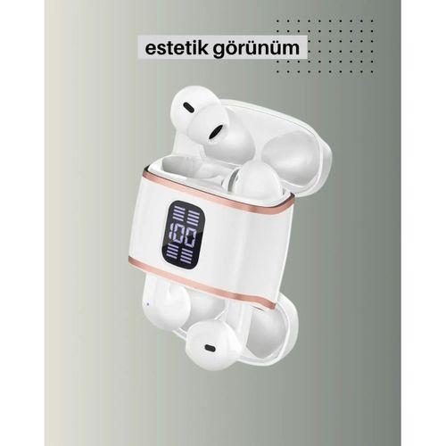 Bluetooth 5.3 Kulaklık – 4 Adet, Çift Kulaklıklı, Dijital Göstergeli, Anc + Enc