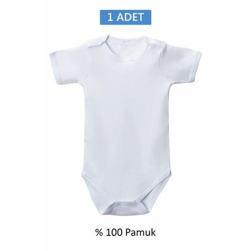Beyaz Yarım Kol Body Zıbın 2-7 YAŞ Çocuklar İçin (1 ADET) Alttan Çıtçıtlı Özel Gereksinimli