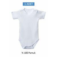 Beyaz Yarım Kol Body Zıbın 2-7 YAŞ Çocuklar İçin (1 ADET) Alttan Çıtçıtlı Özel Gereksinimli