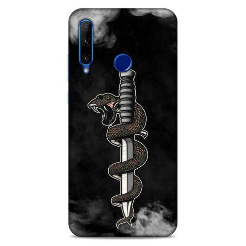 Lopard Huawei Y6P Uyumlu Kılıf Tattoo's (11) Tam Koruma Yılan Dövmesi