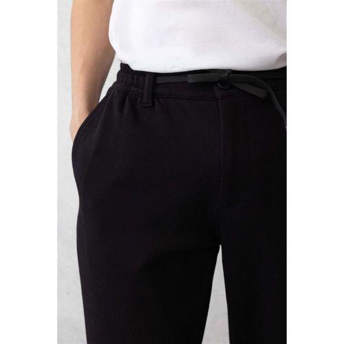 Crowe Şerit Detaylı Yarım Fermuar Polar Sweatshirt Füme - Bezayağı Kumaş Pantolon Siyah