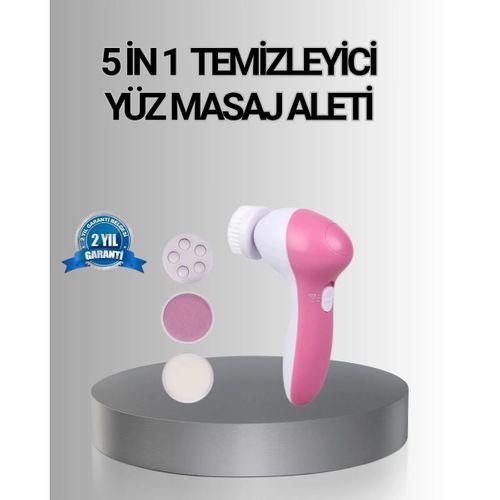 5 Başlıklı Yüz Masaj Aleti – Cilt Temizleme, Peeling, Siyah Nokta Ve Gözenek Bakımı