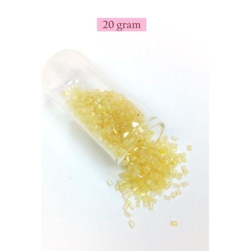 Kesme Cam Boncuk 2mm - 20 Gram - Şeffaf Sarı -BNC303