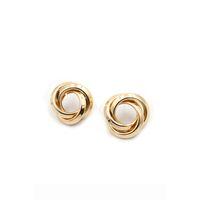 Metal Örgü Küpe - Altın