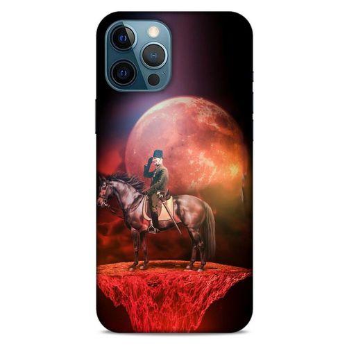 Apple iPhone 12 Pro Max Kılıf Atatürk (49) Ultra Silikon Kılıf Uzay