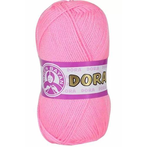 1 Adet Dora El Örgü İpi Yünü 100 gr 040 Şeker Pembe - mudanis