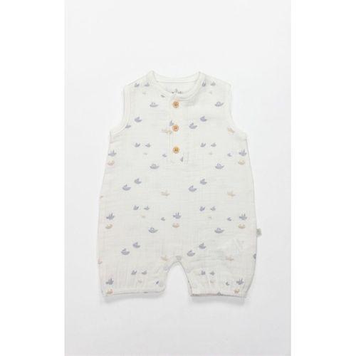 Bistyle Tulum Şort Müslin Little Boats 15144 Ekru