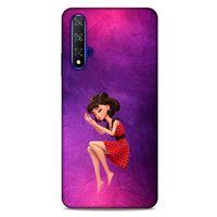 Huawei P Smart S Y8P Kılıf Depresyon (40) Fit Silikon Kılıf Kahverengi Beyaz